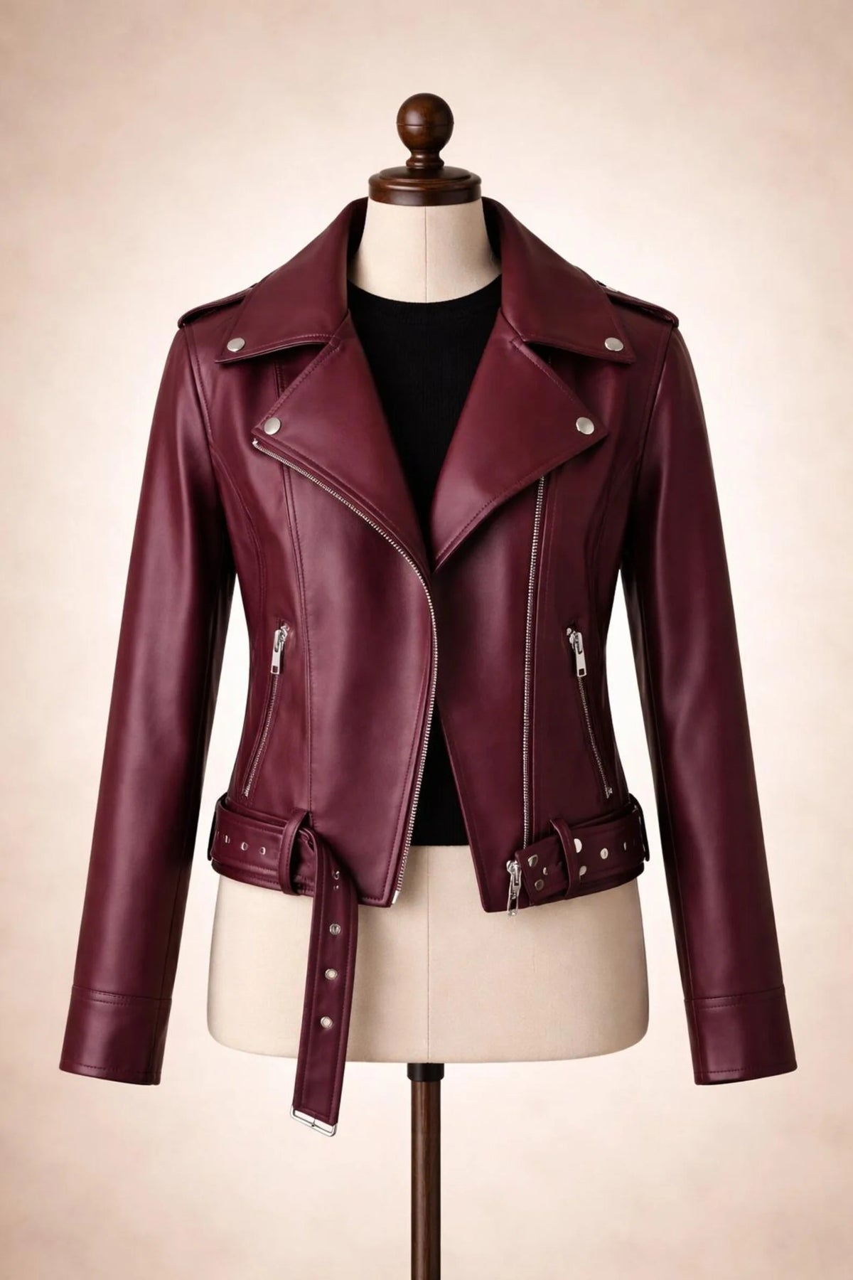 Women’s Genuine Leather Biker Jacket