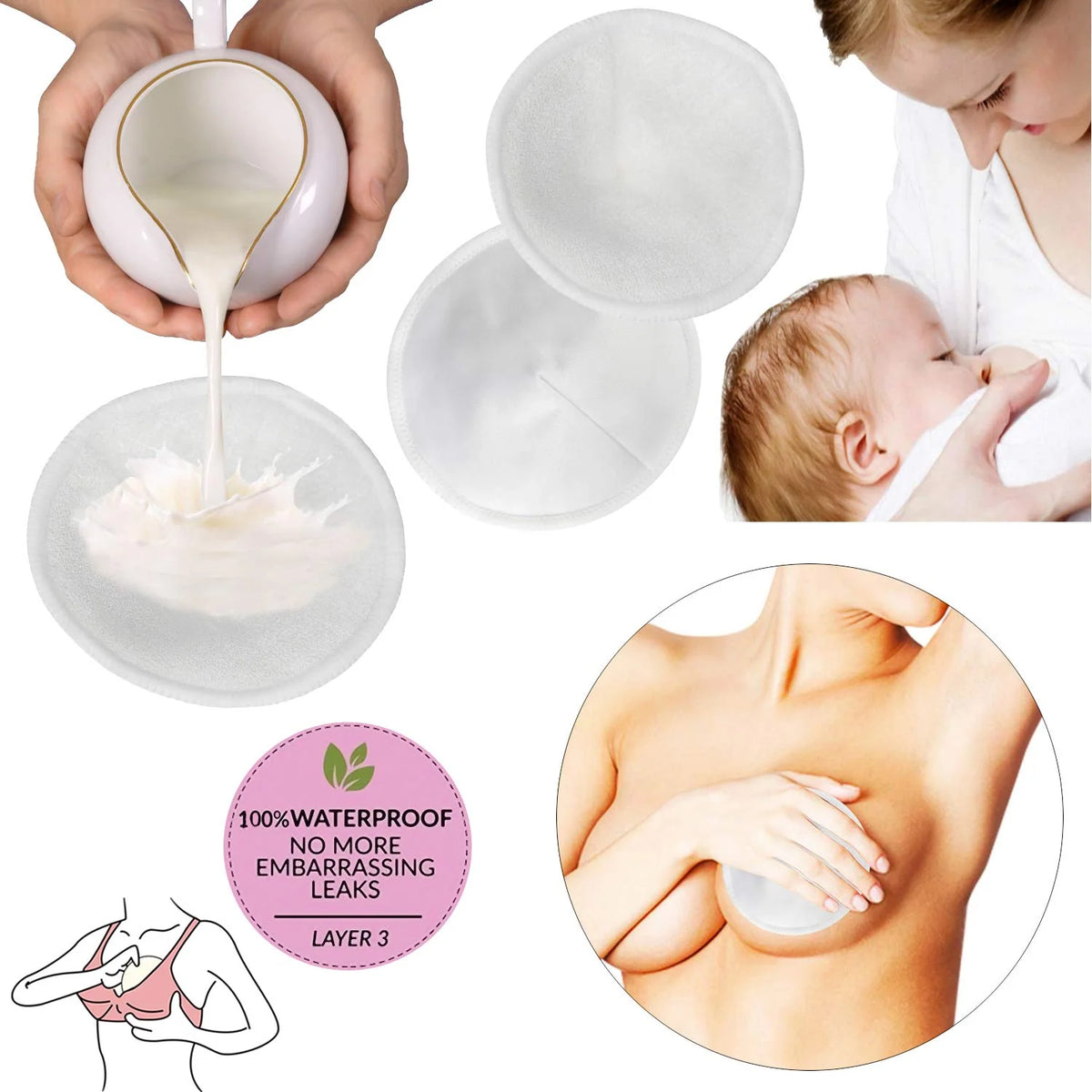 Organic Bamboo Nursing Pads – Reusable & Ultra-Soft