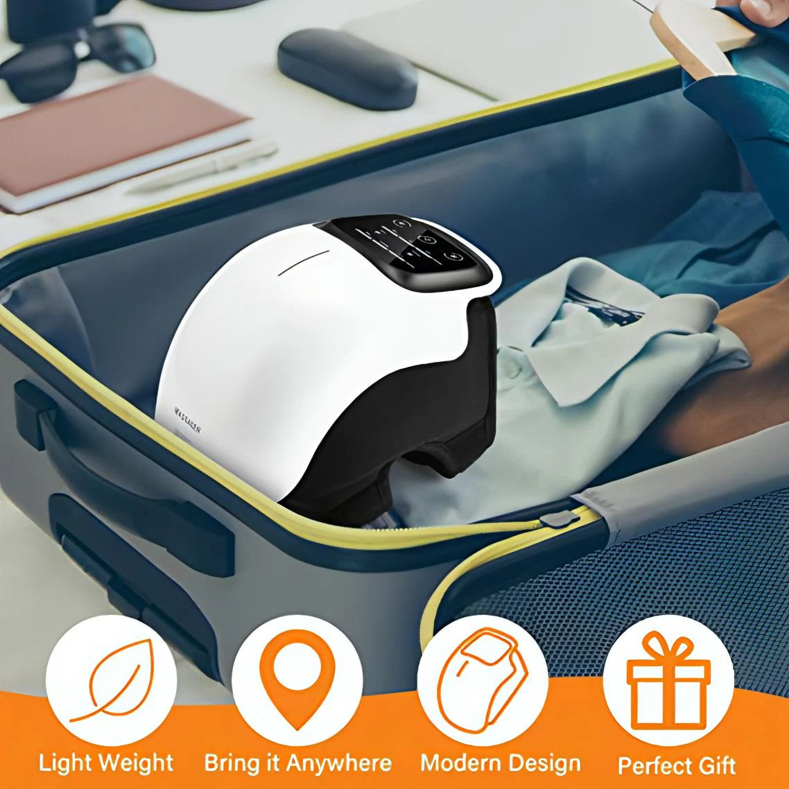 Cordless Knee Massager – Infrared Heat & Vibration Relief