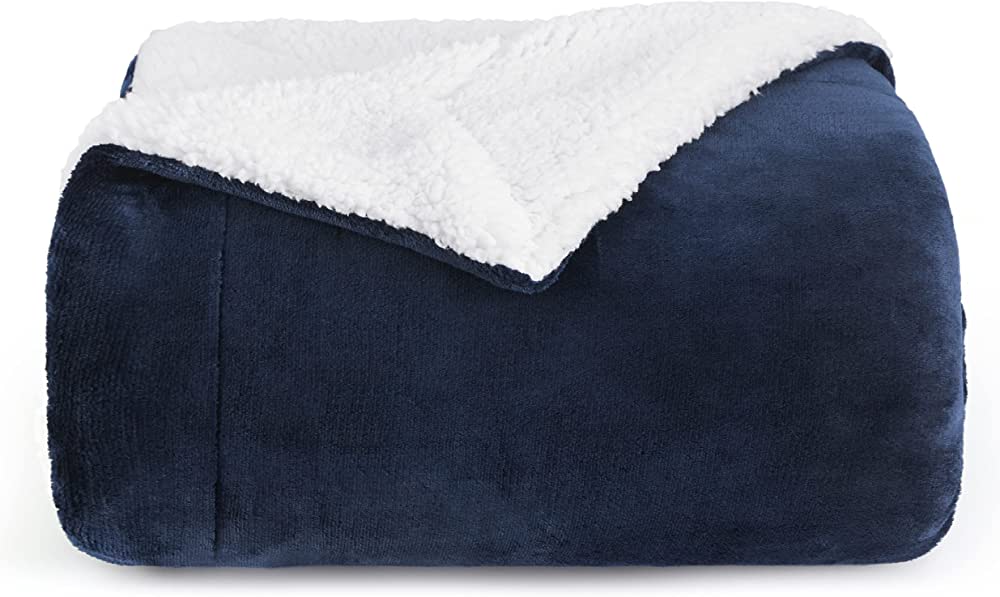 Sherpa Fleece Throw Blanket for Couch