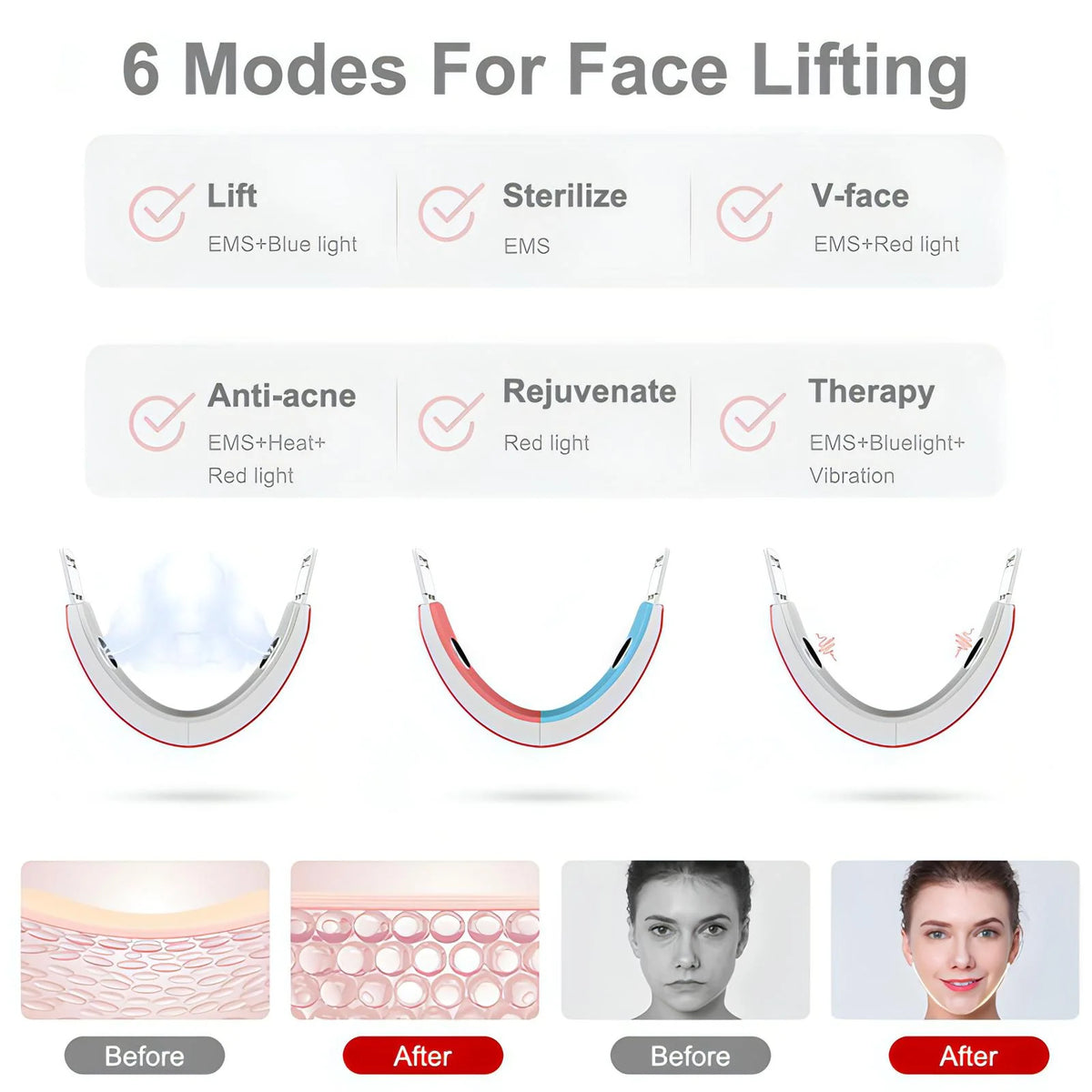 Infrared Face-Lifting Belt – Chin Tightening & Skin Glow