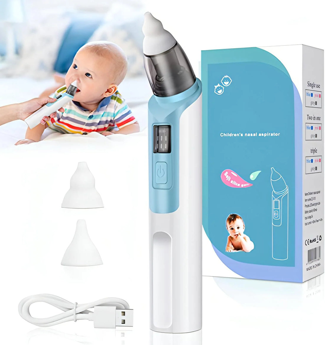 Baby Nose Cleaner – Electric, Quiet & 3 Suction Levels