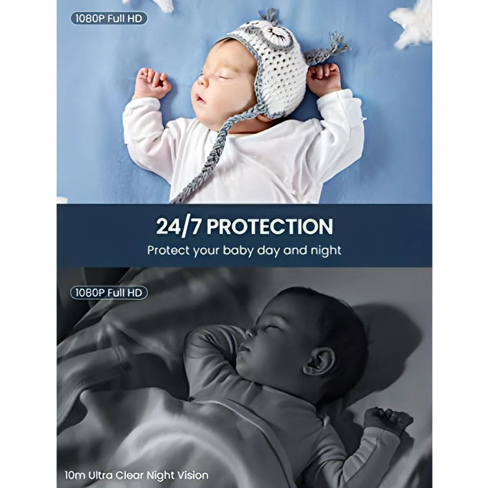 Baby Monitor with Camera & Audio – 3MP Night Vision + Motion Detection