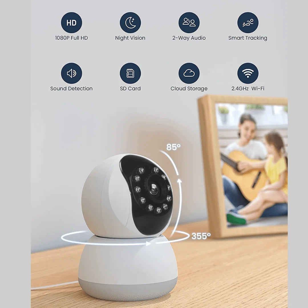 Baby Monitor with Camera & Audio – 3MP Night Vision + Motion Detection