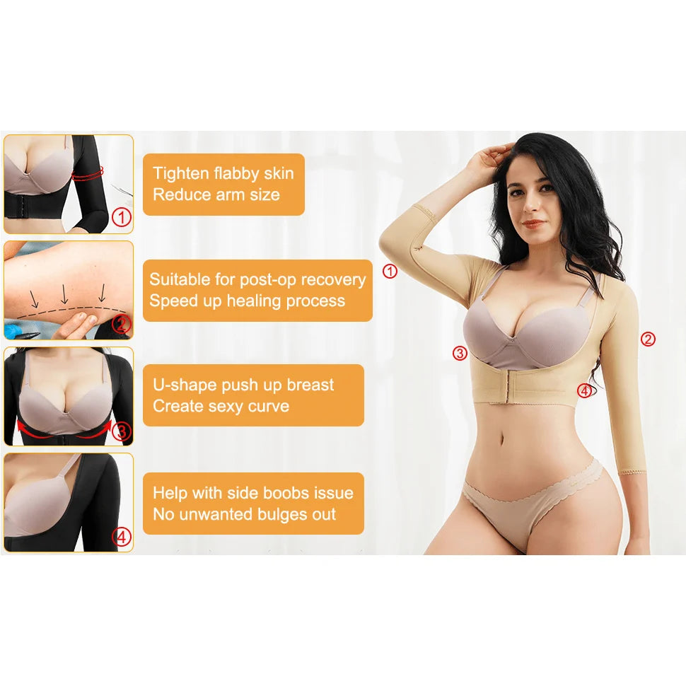 Upper Body & Arm Shaper – Compression Sleeves for Women