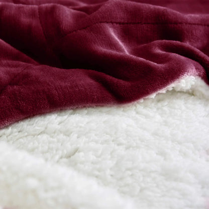 Sherpa Fleece Throw Blanket for Couch
