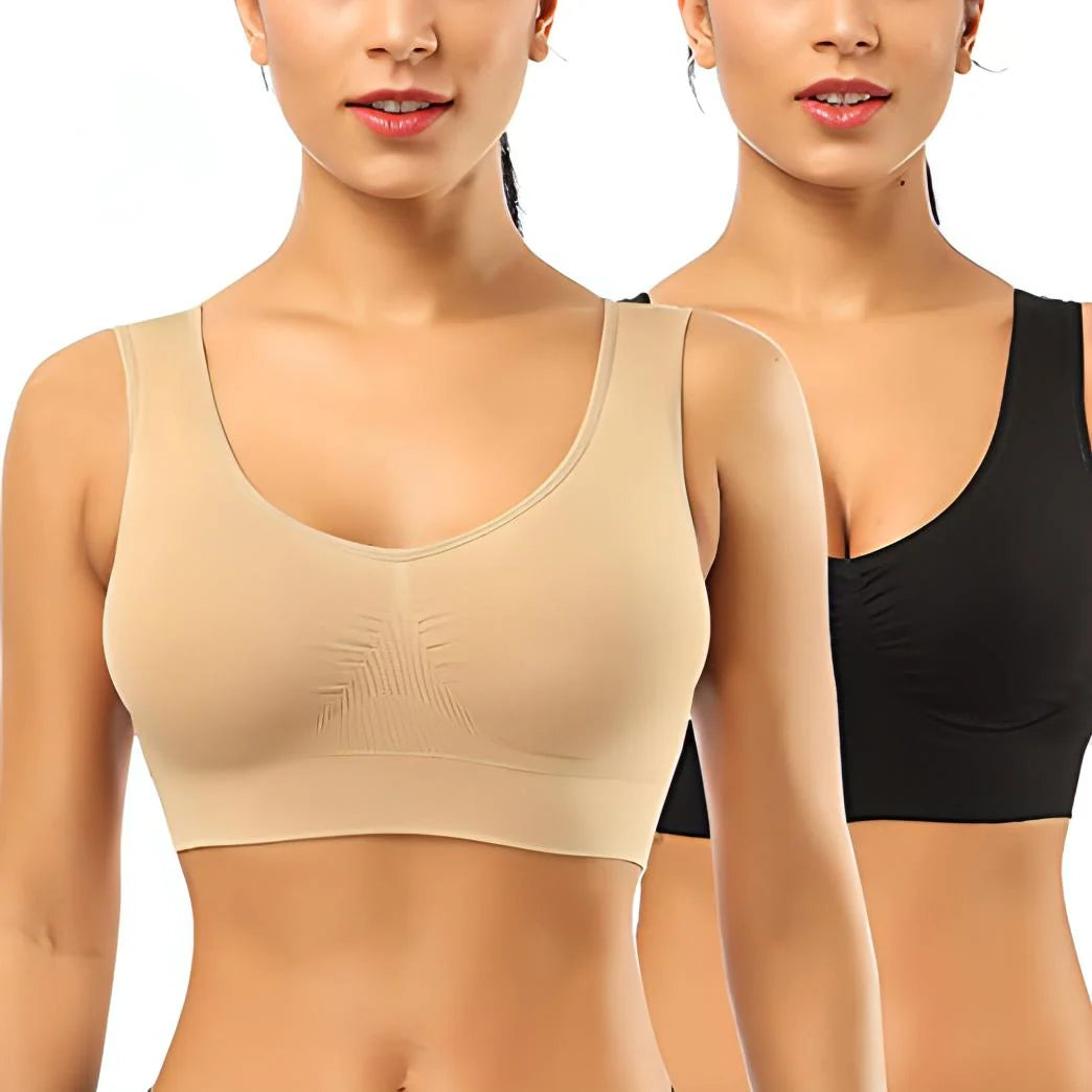 2-Pack Daily Comfort Bras – Wire-Free & Soft Fit