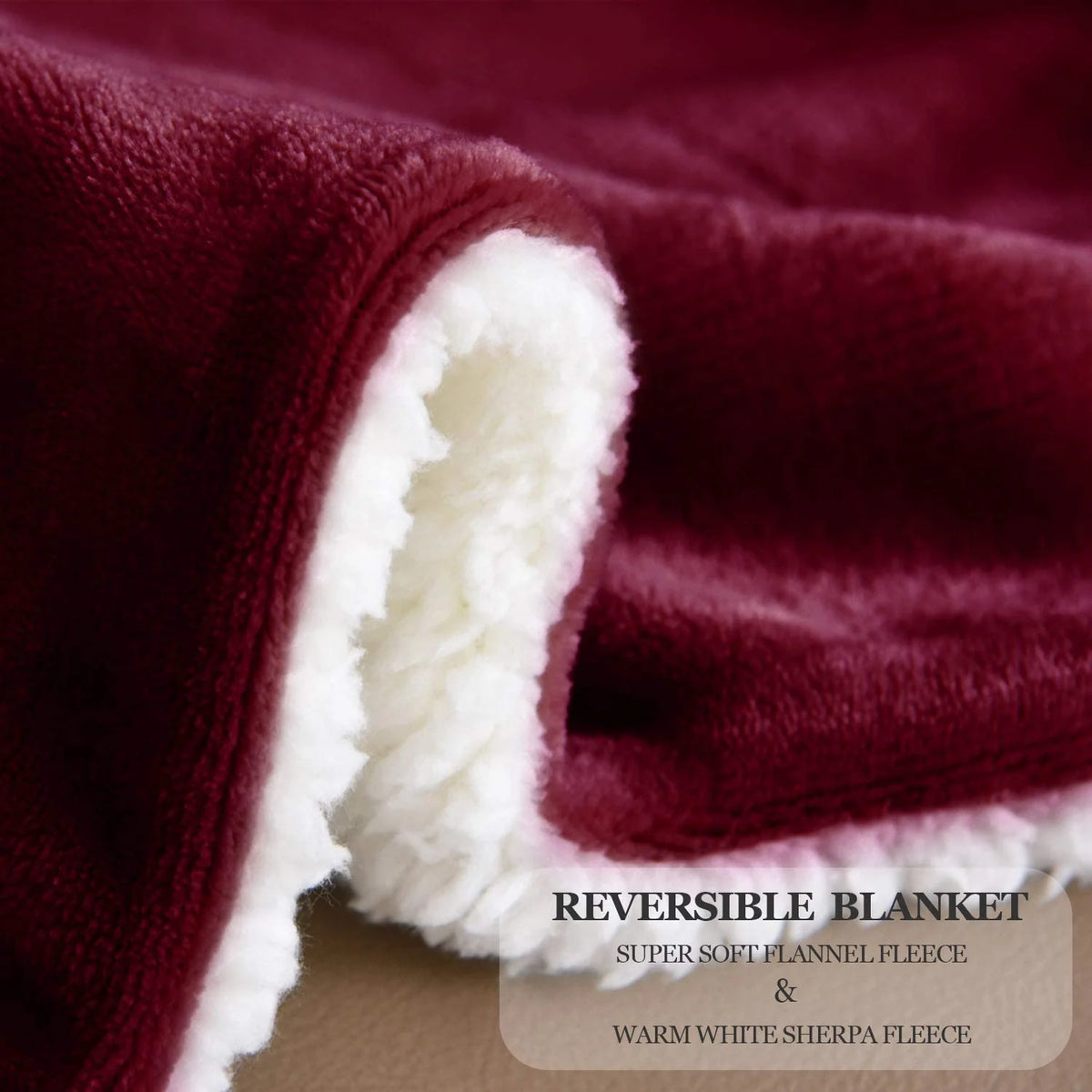 Sherpa Fleece Throw Blanket for Couch
