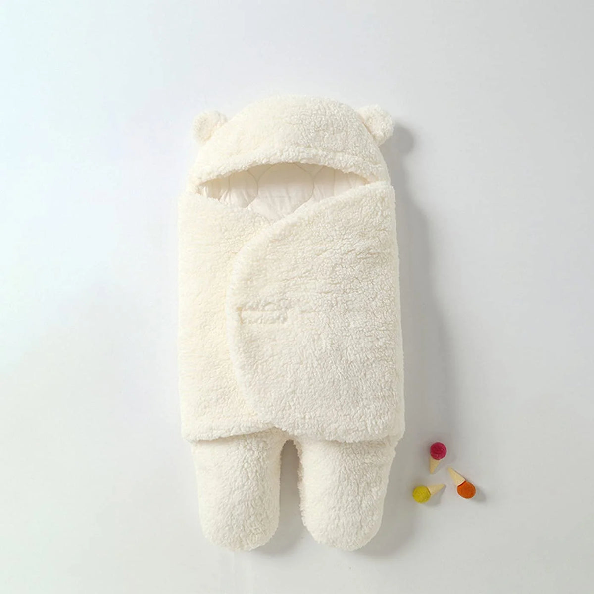 Newborn Swaddle Wrap – Plush &amp; Hooded for Winter