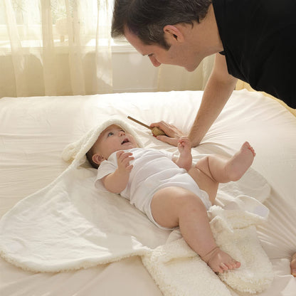Newborn Swaddle Wrap – Plush &amp; Hooded for Winter