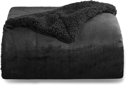 Sherpa Fleece Throw Blanket for Couch