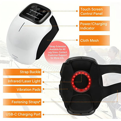 Cordless Knee Massager – Infrared Heat &amp; Vibration Relief