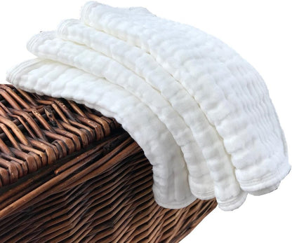3-Pack Soft Cotton Muslin Burp Cloths