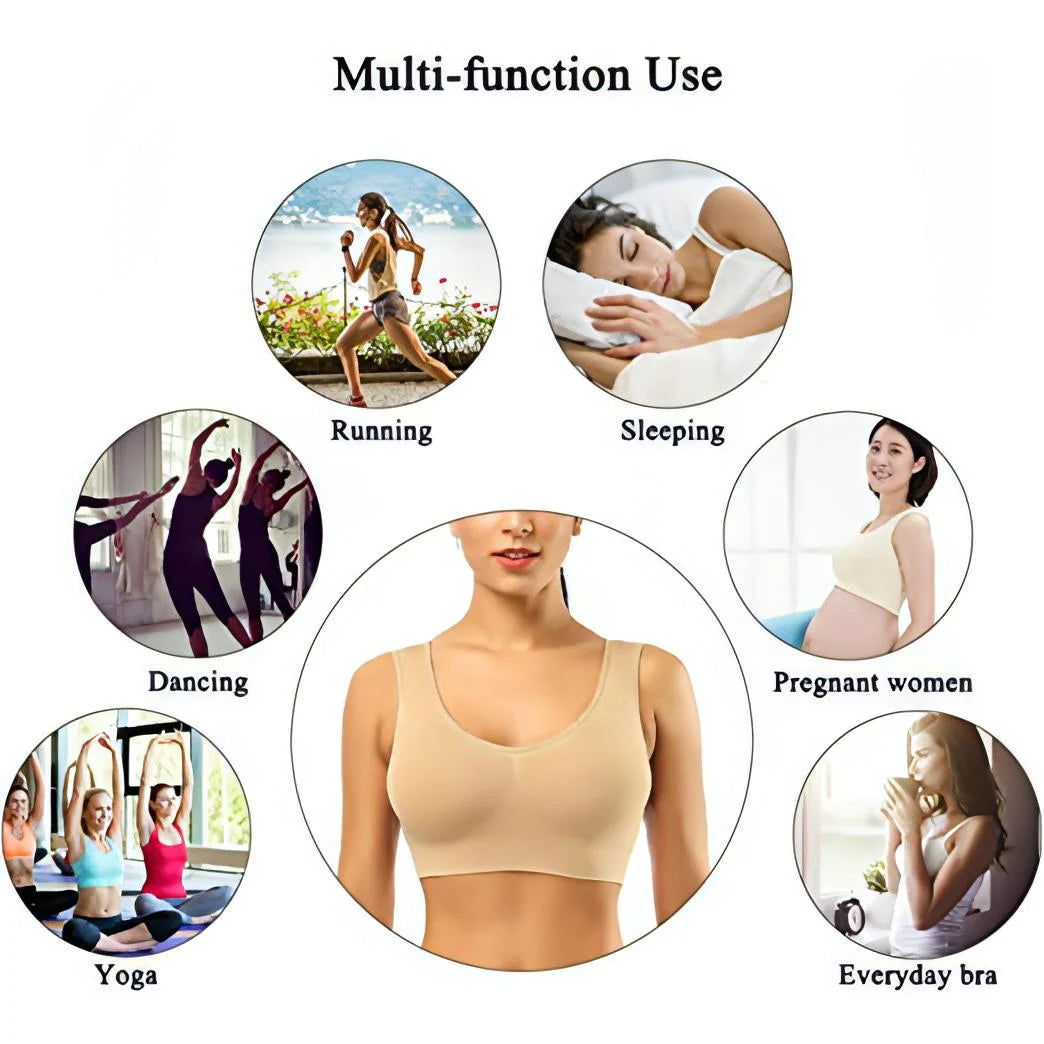 2-Pack Daily Comfort Bras – Wire-Free &amp; Soft Fit