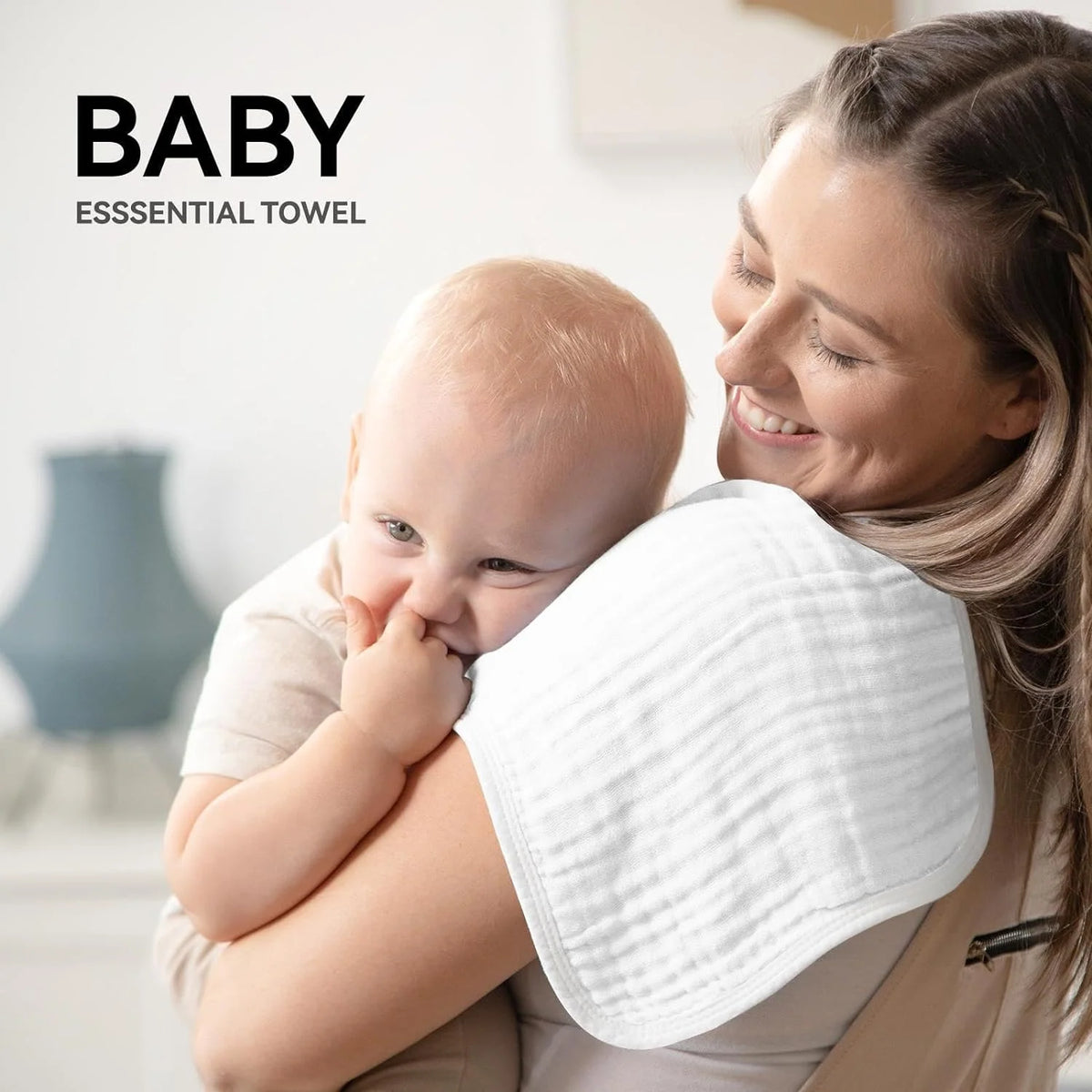 3-Pack Soft Cotton Muslin Burp Cloths
