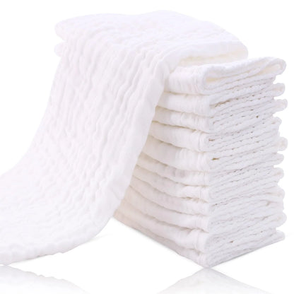 3-Pack Soft Cotton Muslin Burp Cloths