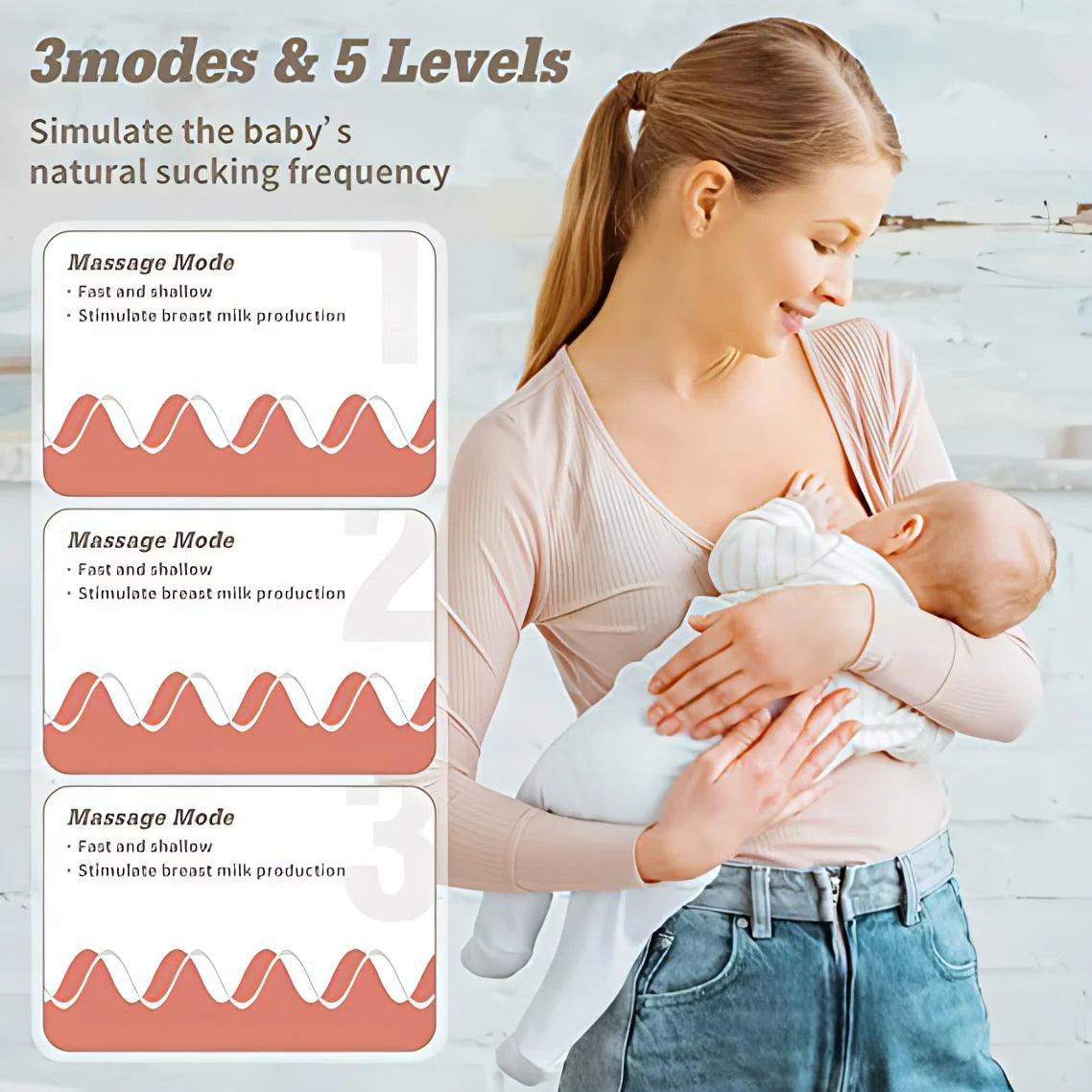 Rechargeable Hands-Free Wearable Breast Pump