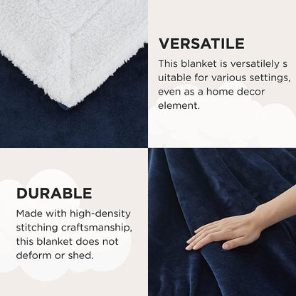 Sherpa Fleece Throw Blanket for Couch
