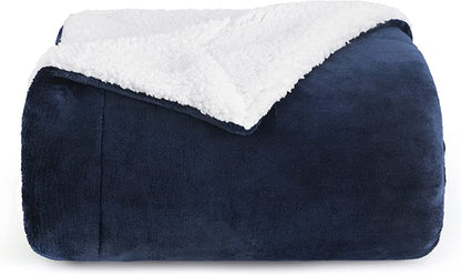 Sherpa Fleece Throw Blanket for Couch
