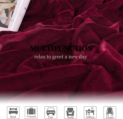 Sherpa Fleece Throw Blanket for Couch