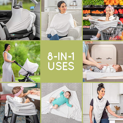 360° Nursing Cover – Full Privacy, 8-in-1 Versatile Poncho