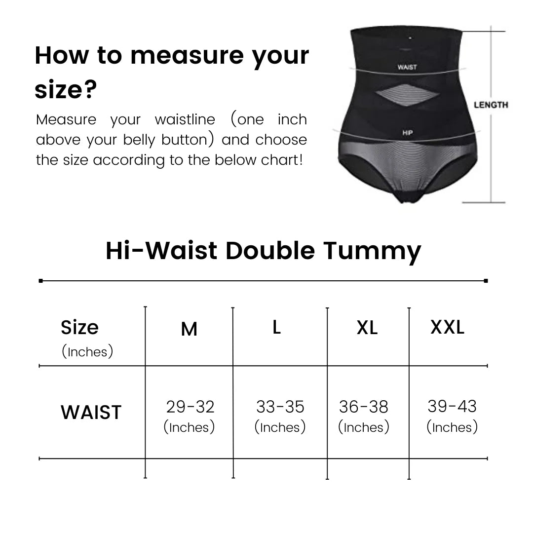 High-Waist Hips Lifter Shapewear – Double Tummy Control