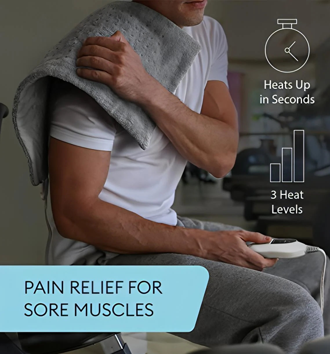Electric Heating Pad – 3 Heat Settings, Fast Warmth &amp; Auto Shut-Off