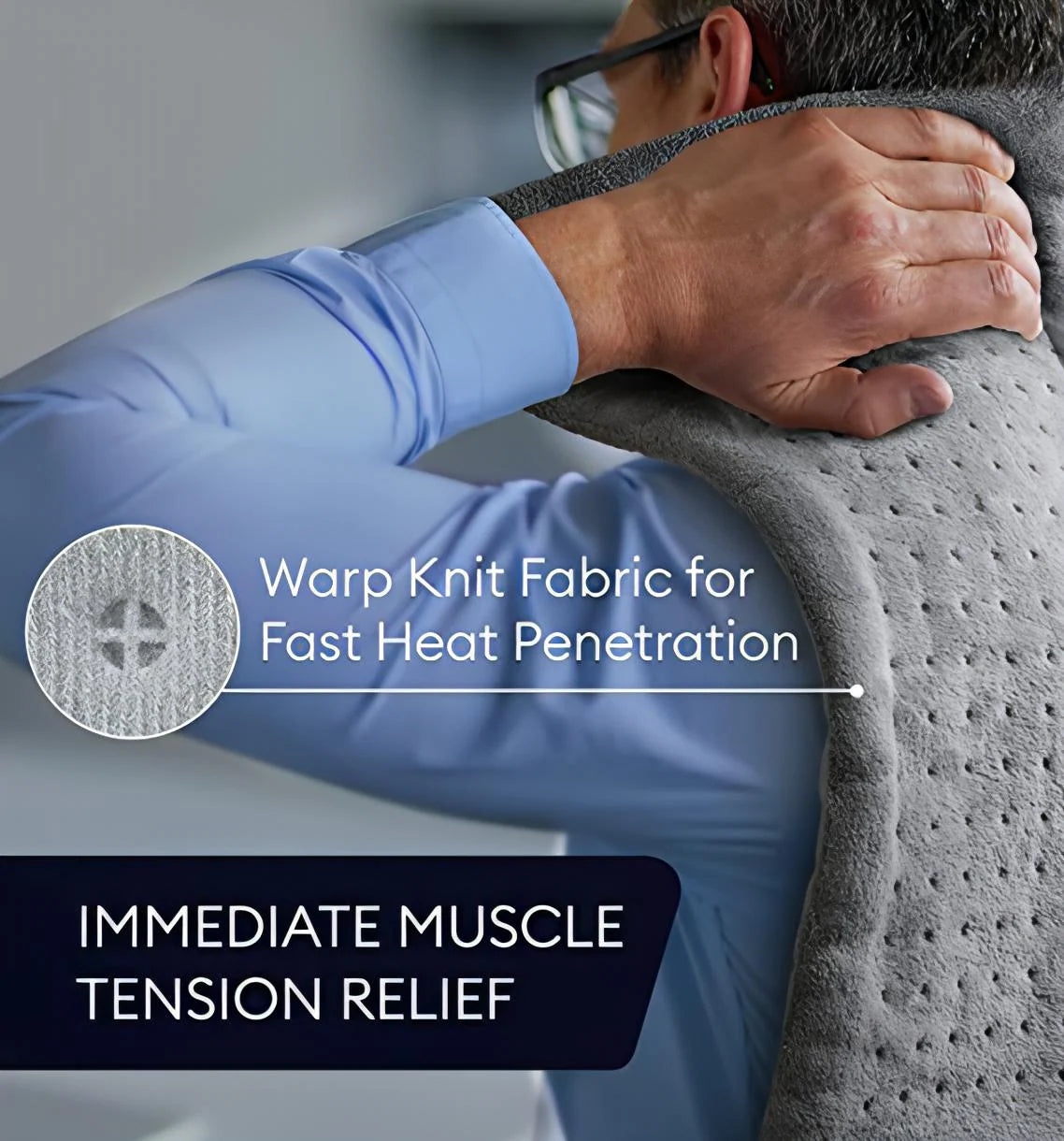 Electric Heating Pad – 3 Heat Settings, Fast Warmth &amp; Auto Shut-Off