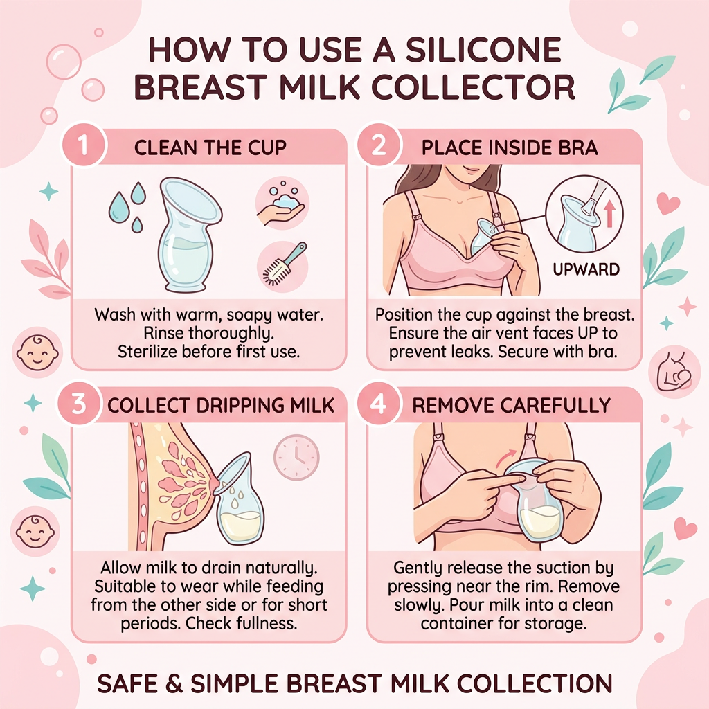 How to Use - Breast Milk Collector