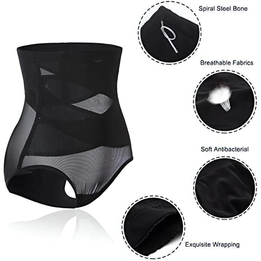 High-Waist Hips Lifter Shapewear – Double Tummy Control