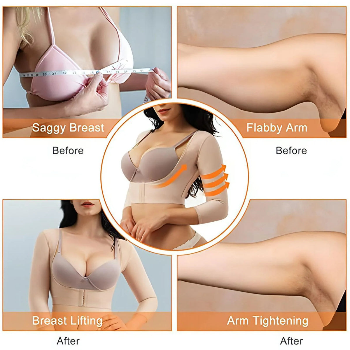 Upper Body &amp; Arm Shaper – Compression Sleeves for Women