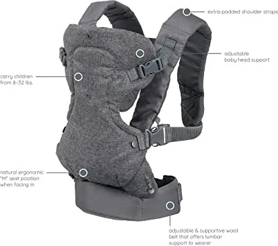 4-in-1 Baby Carrier – Front &amp; Back Carry for Newborns &amp; Beyond