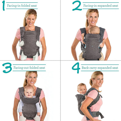 4-in-1 Baby Carrier – Front &amp; Back Carry for Newborns &amp; Beyond